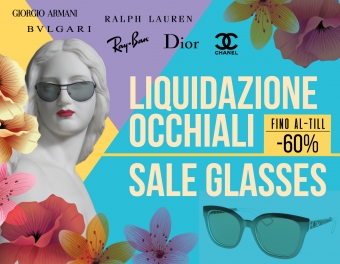 grafica per svendita occhiali