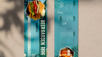 grafica per il menù di un beergarden