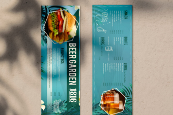 grafica per il menù di un beergarden