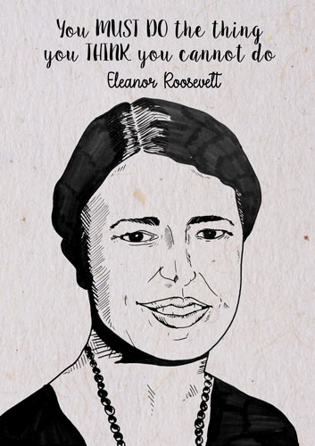 Poster, illustrazione di Eleanor Roosvelt