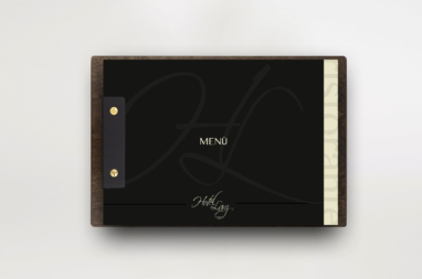 grafica realizzata per la copertina di un menu ristorante