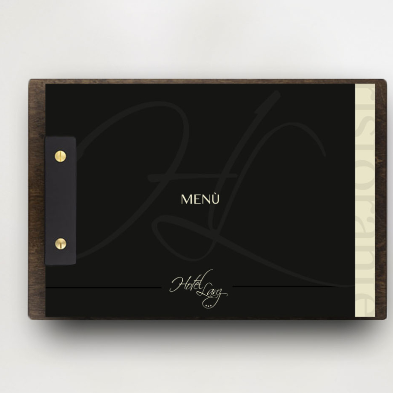 grafica realizzata per la copertina di un menu ristorante