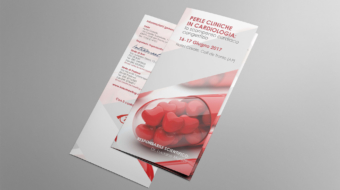grafica brochure per congresso a tre ante
