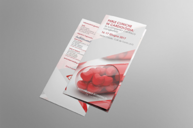grafica brochure per congresso a tre ante