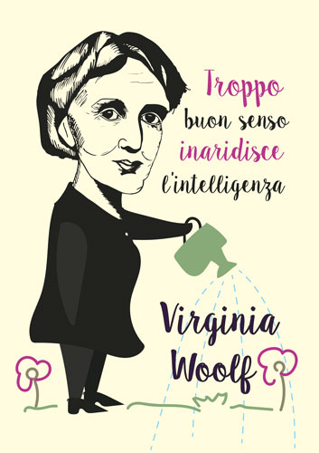 poster, illustrazione di Virginia Woolf